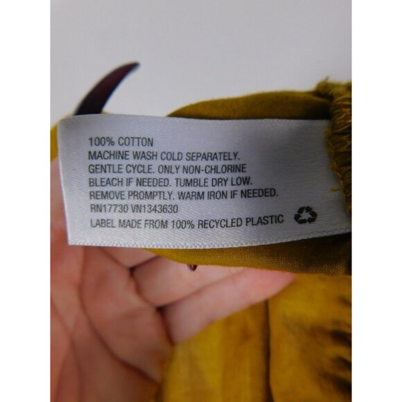 A New Day Mustard Eyelet Ruffle Sleeve Top Boho Witch M - Picture 12 of 12